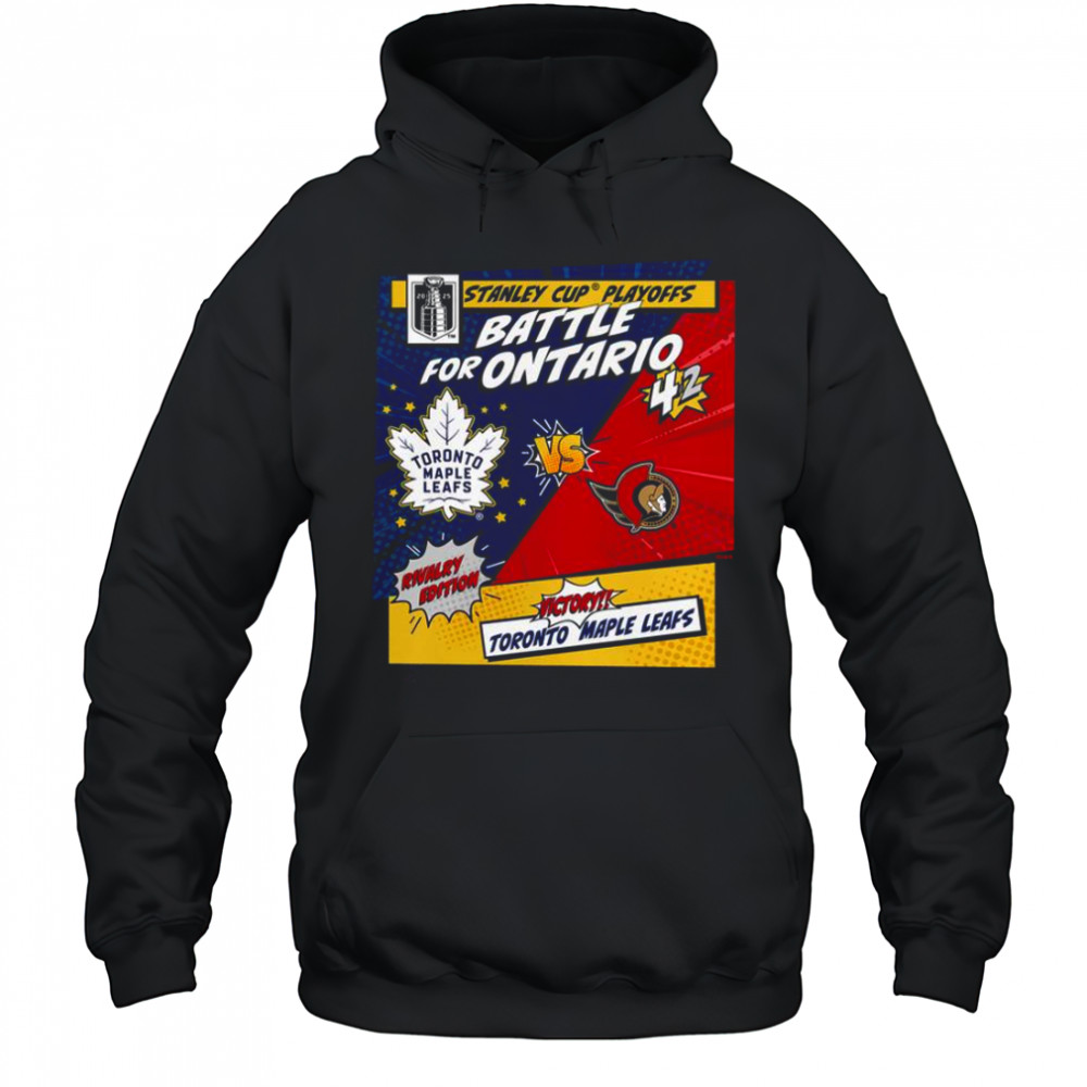 Toronto Maple Leafs Vs Ottawa Senators 2025 Stanley Cup Playoffs Rivalry Comic Pop T-Shirt Hoodie