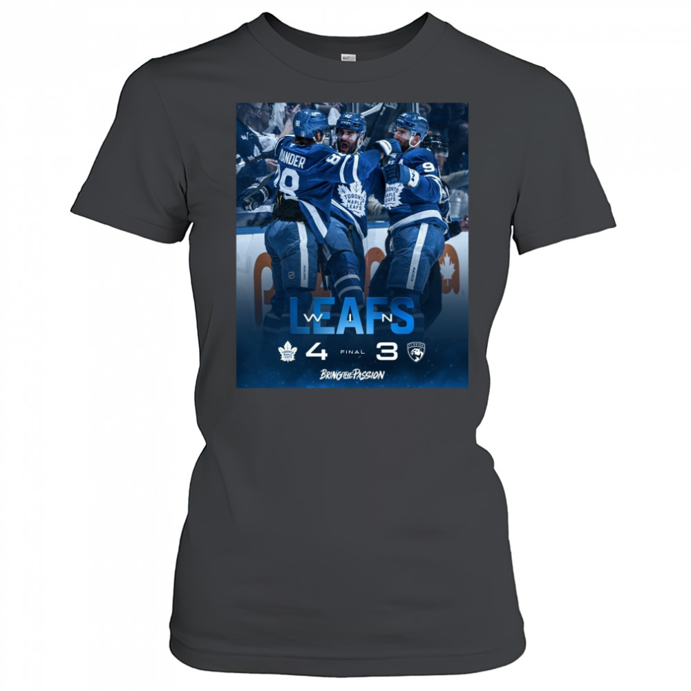 Toronto Maple Leafs Win Florida Panthers Final Score 4 – 3 Bring The Passion Poster t-shirt Women's T-shirt
