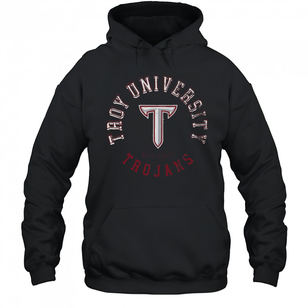 Troy Trojans Circle Vintage T-Shirt Hoodie