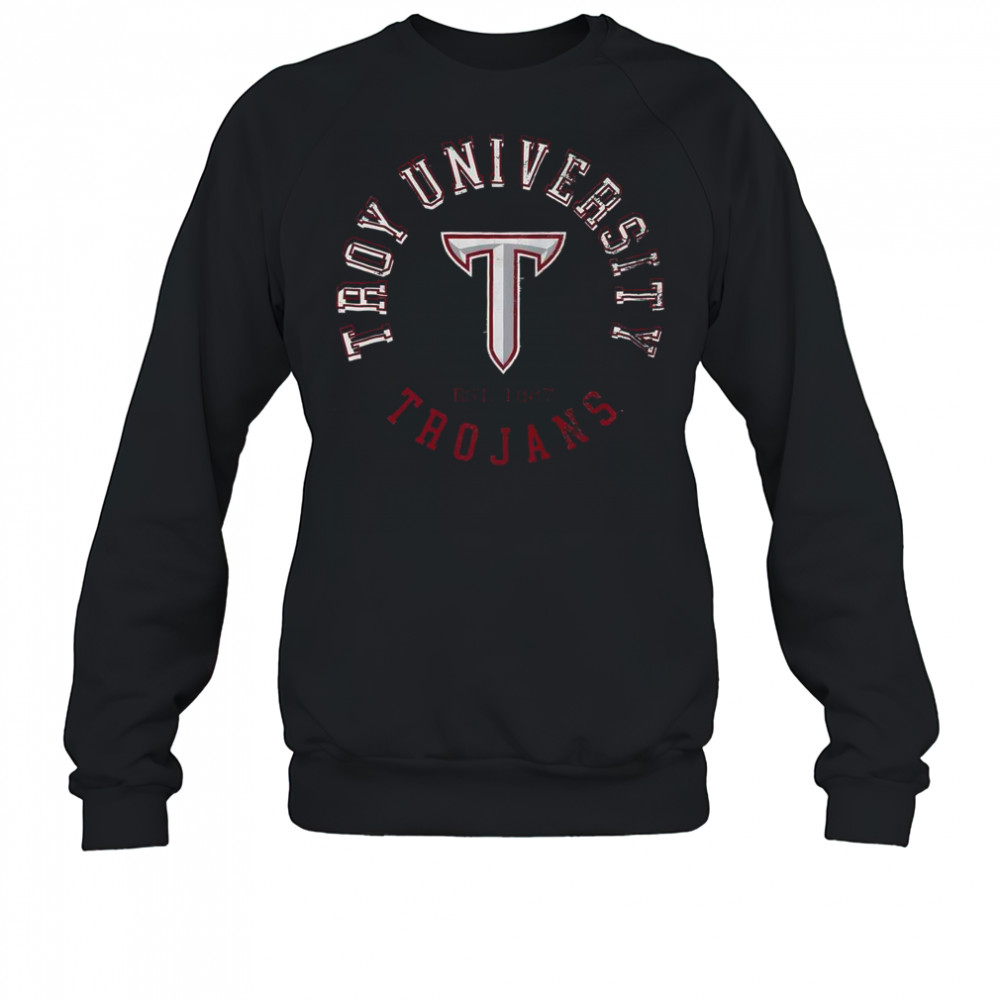 Troy Trojans Circle Vintage T-Shirt Sweatshirt