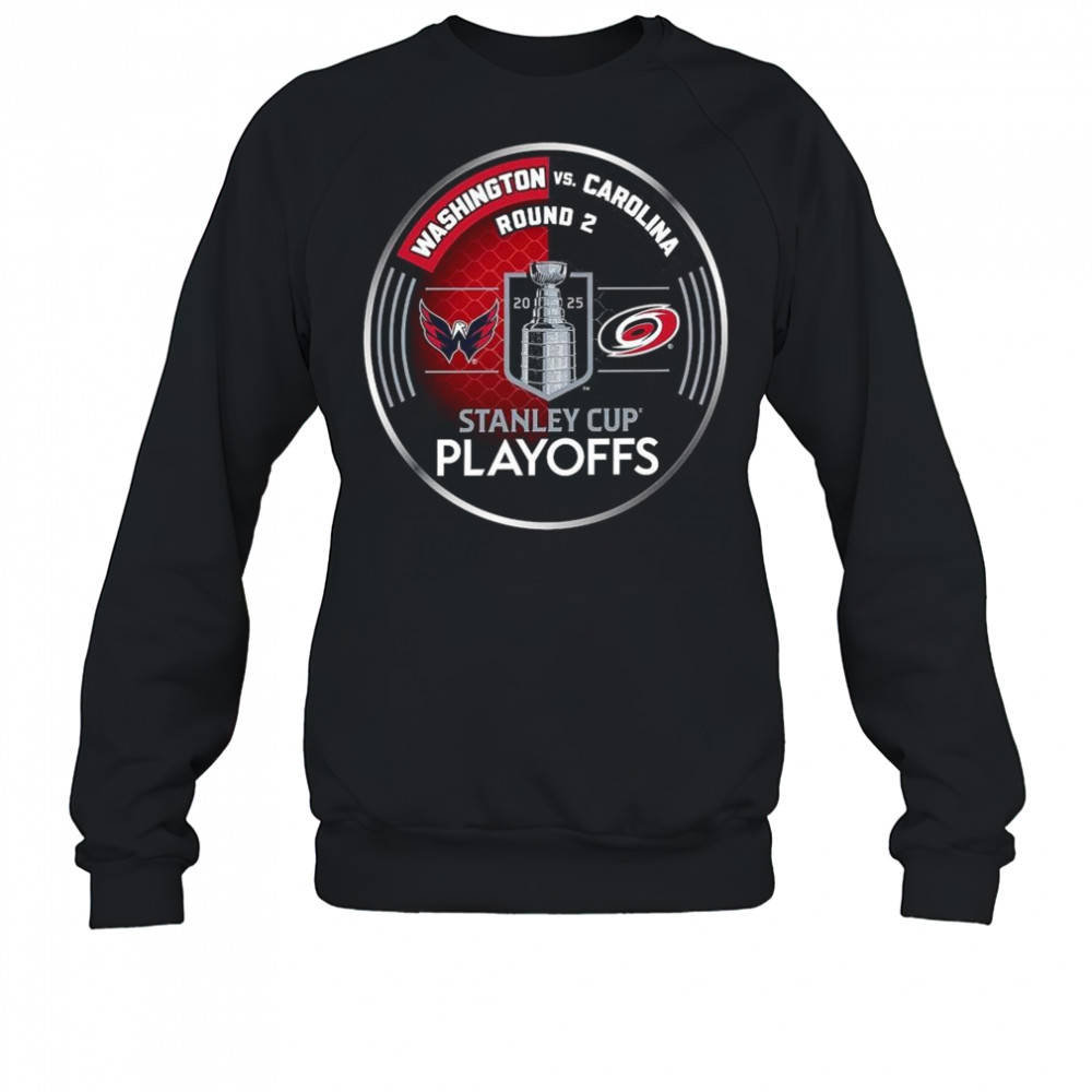 Washington Capitals vs. Carolina Hurricanes Inglasco 2025 Stanley Cup Playoffs Second Round Dueling Match-Up Hockey Shirt Sweatshirt