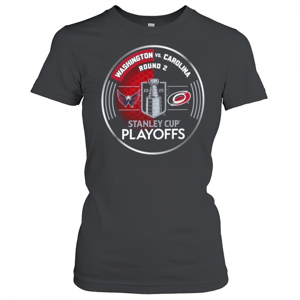 Washington Capitals vs. Carolina Hurricanes Inglasco 2025 Stanley Cup Playoffs Second Round Dueling Match-Up Hockey Shirt Women's T-shirt