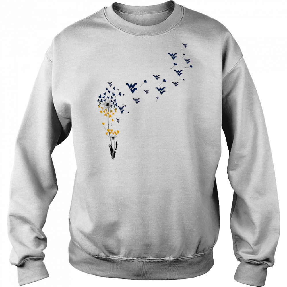 West Virginia Mountaineers Heart Dandelion shirt Hoodie
