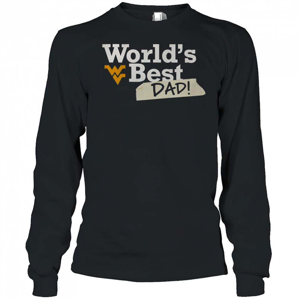 West Virginia Mountaineers World’s Best Dad T-Shirt Long Sleeved