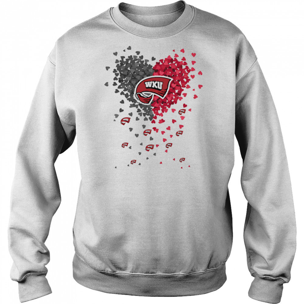 Western Kentucky hilltoppers heart explosion shirt Hoodie