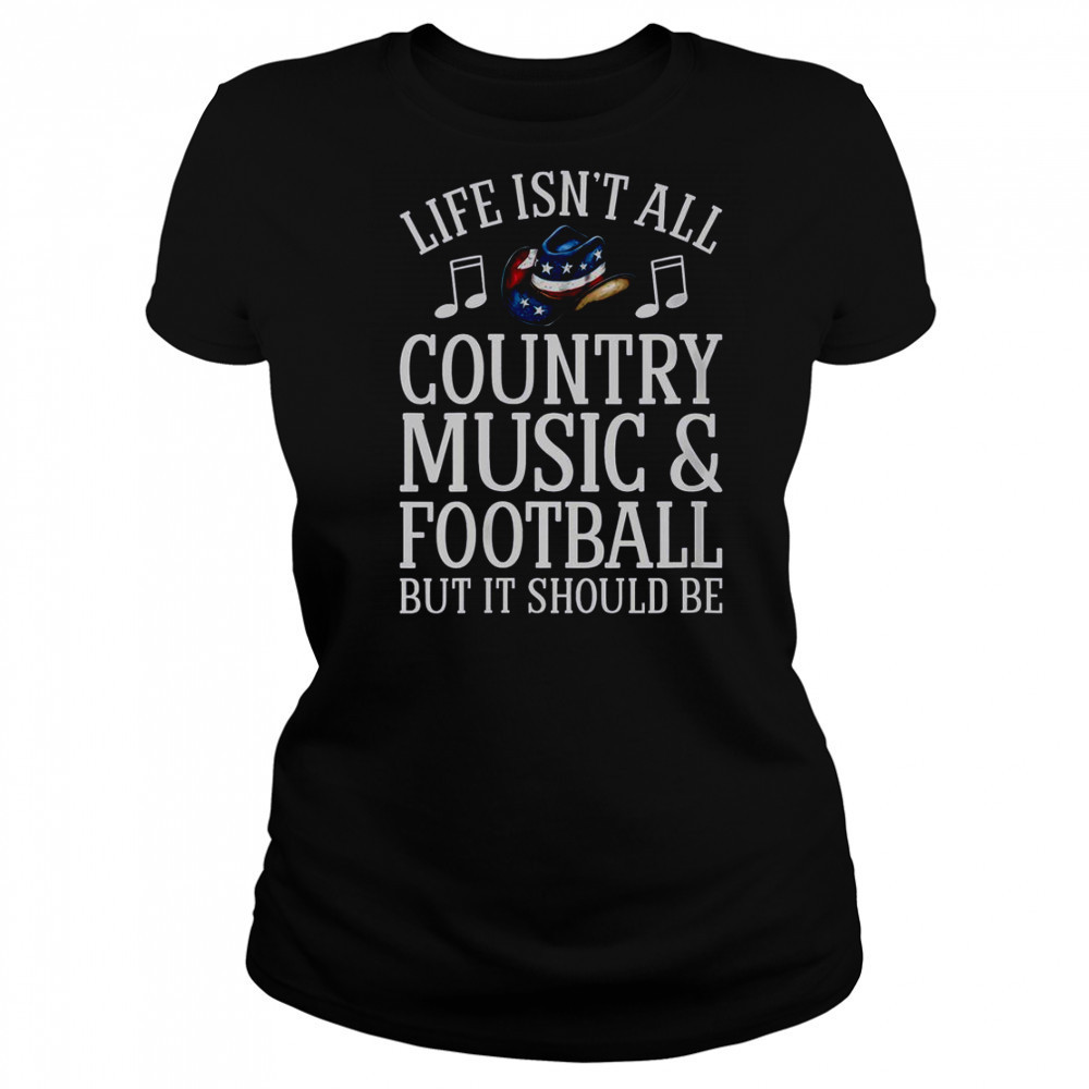 Womens Country Music And Football Funny Country Music T-Shirt Women's T-shirt