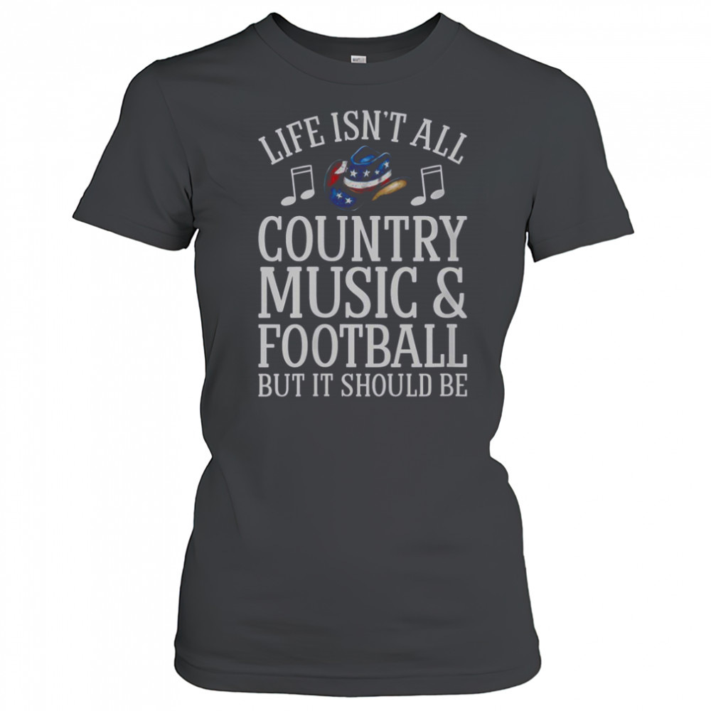 Womens Country Music And Football Funny Country Music T-Shirt Women's T-shirt