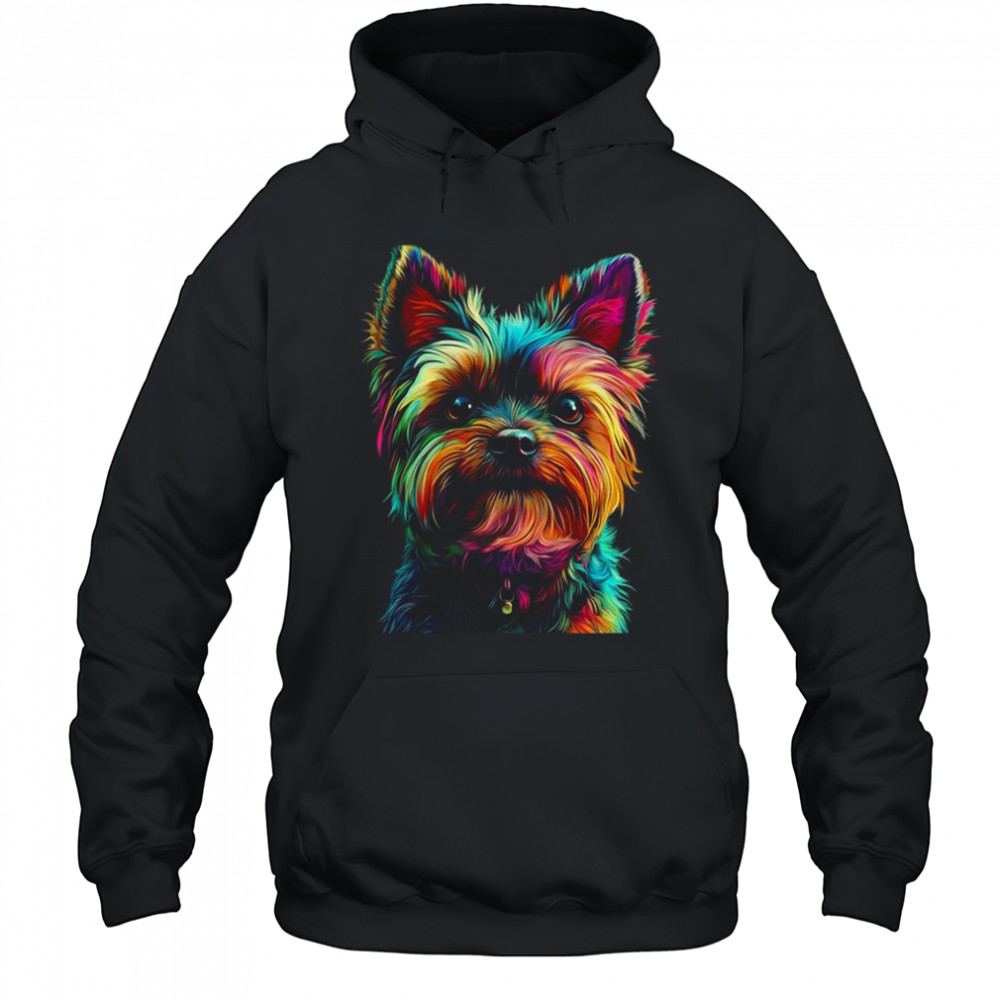Yorkshire Terrier Dog Colorful Face Dog Lover Men Women shirt Hoodie