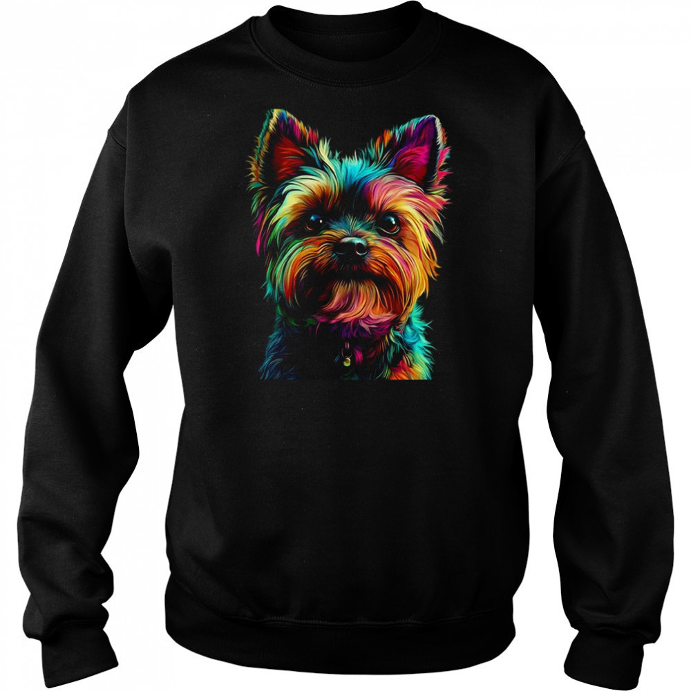Yorkshire Terrier Dog Colorful Face Dog Lover Men Women shirt Hoodie
