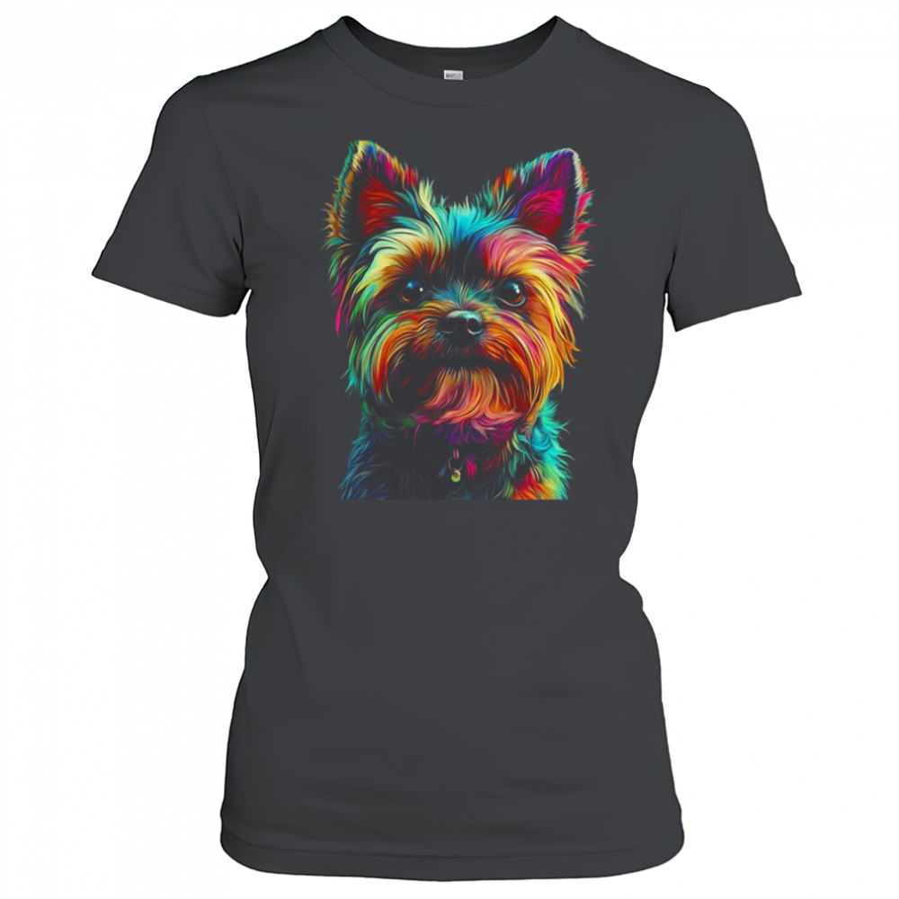Yorkshire Terrier Dog Colorful Face Dog Lover Men Women shirt Women's T-shirt