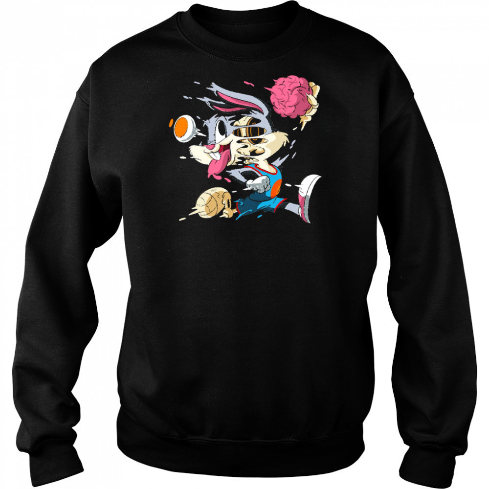 Rabbit Dunk Melting Skeleton Street Art Cartoon Graphic shirt Hoodie