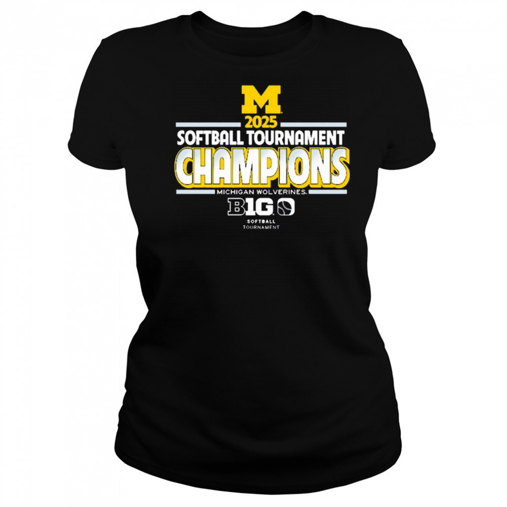 2025 Michigan Wolverines Big Ten Softball Conference Tournament Champions Locker Room NCAA t-shirt Women's T-shirt