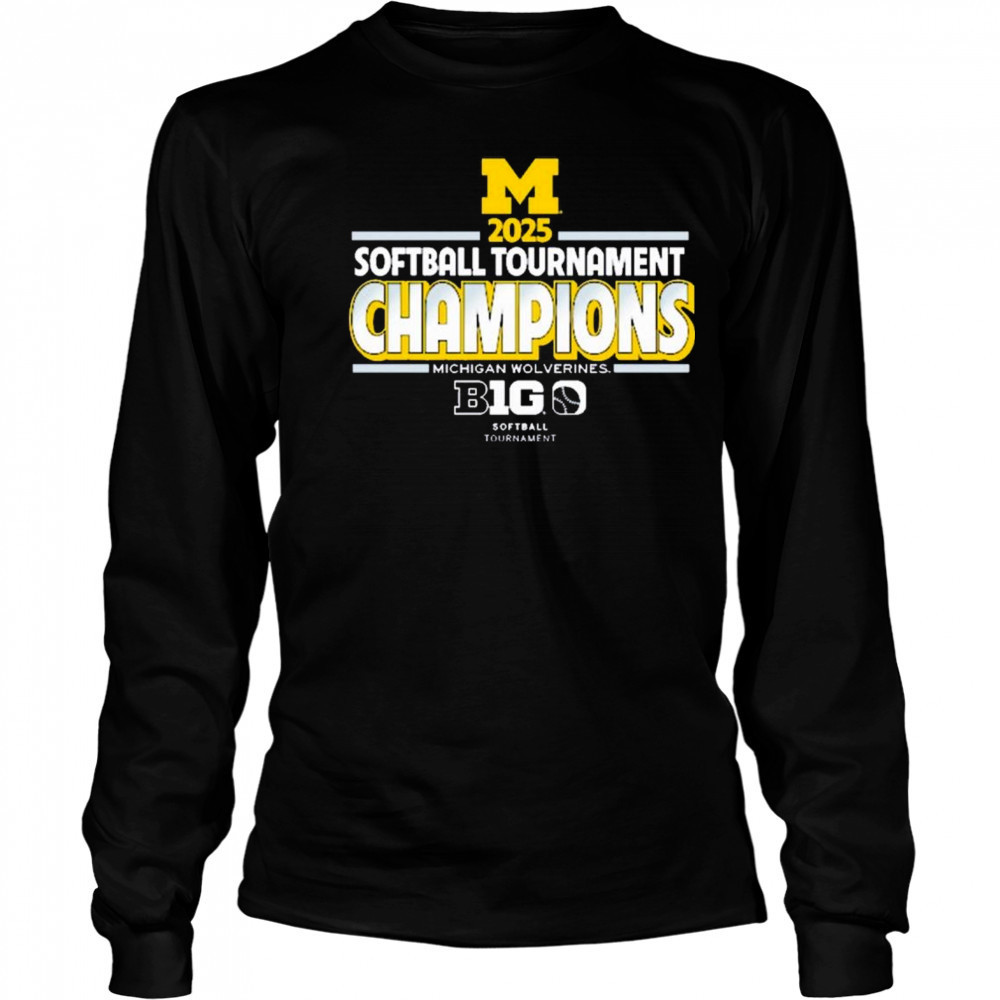 2025 Michigan Wolverines Big Ten Softball Conference Tournament Champions Locker Room NCAA t-shirt Long Sleeved