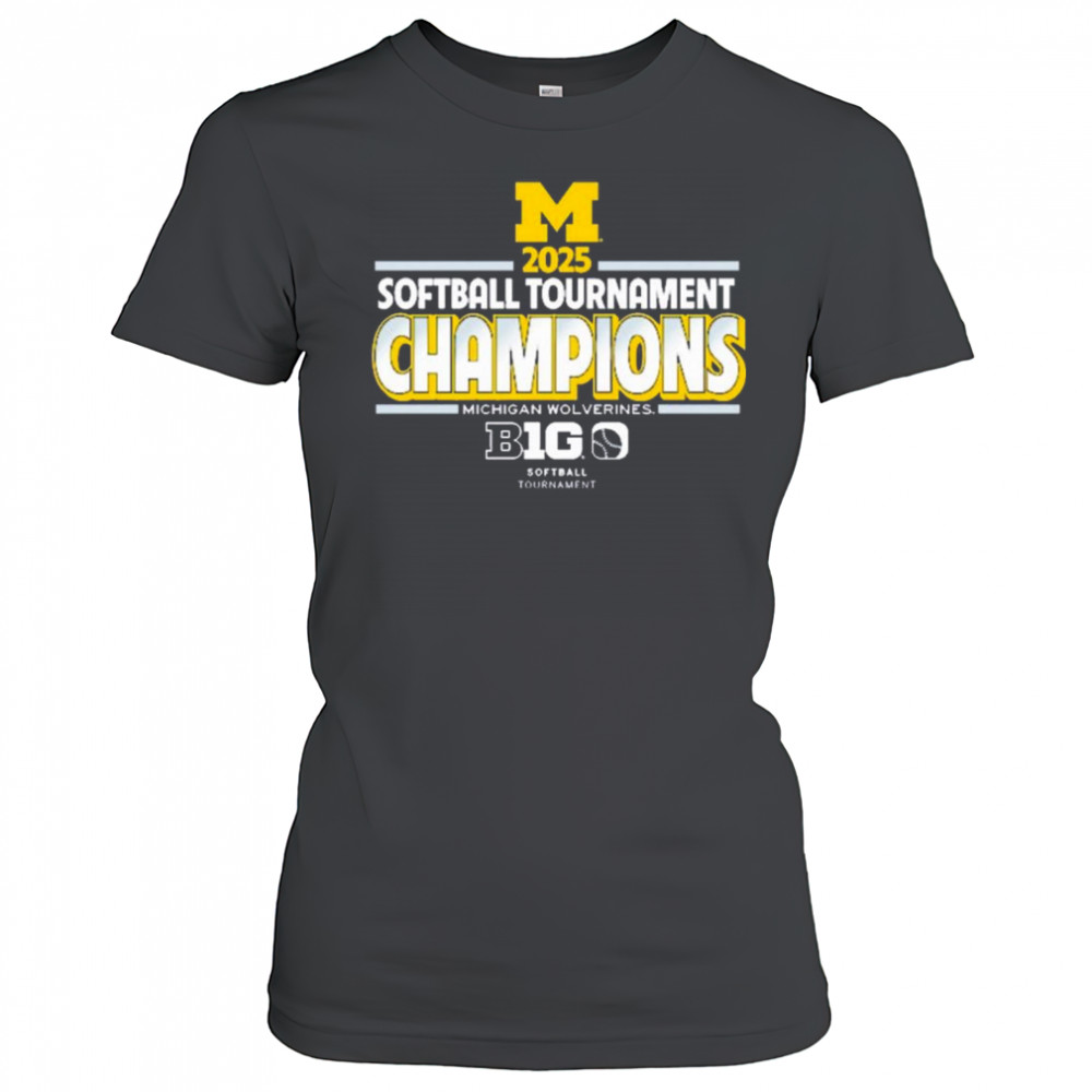 2025 Michigan Wolverines Big Ten Softball Conference Tournament Champions Locker Room NCAA t-shirt Women's T-shirt