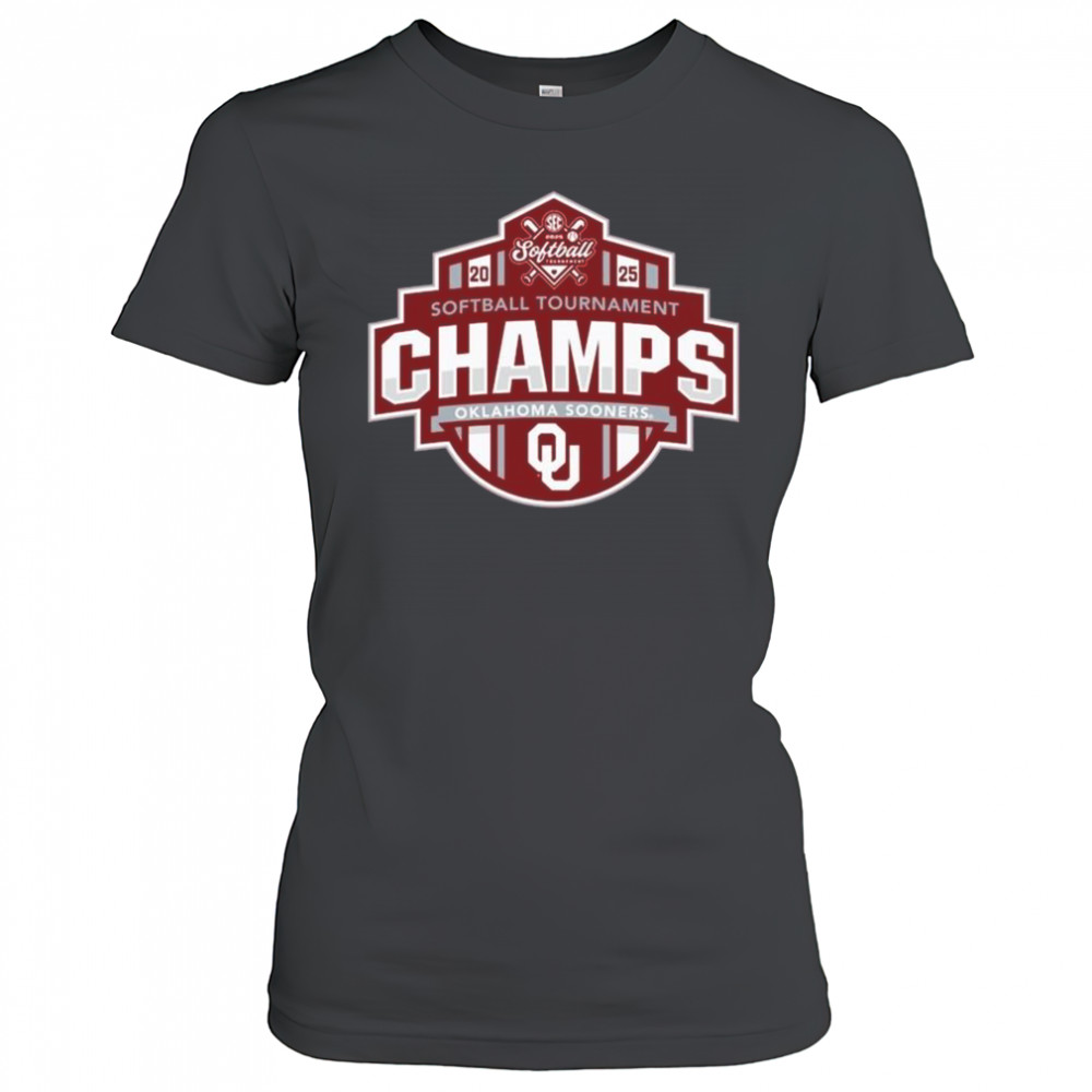 2025 Oklahoma Sooners SEC Softball Conference Tournament Champions Locker Room NCAA t-shirt Women's T-shirt