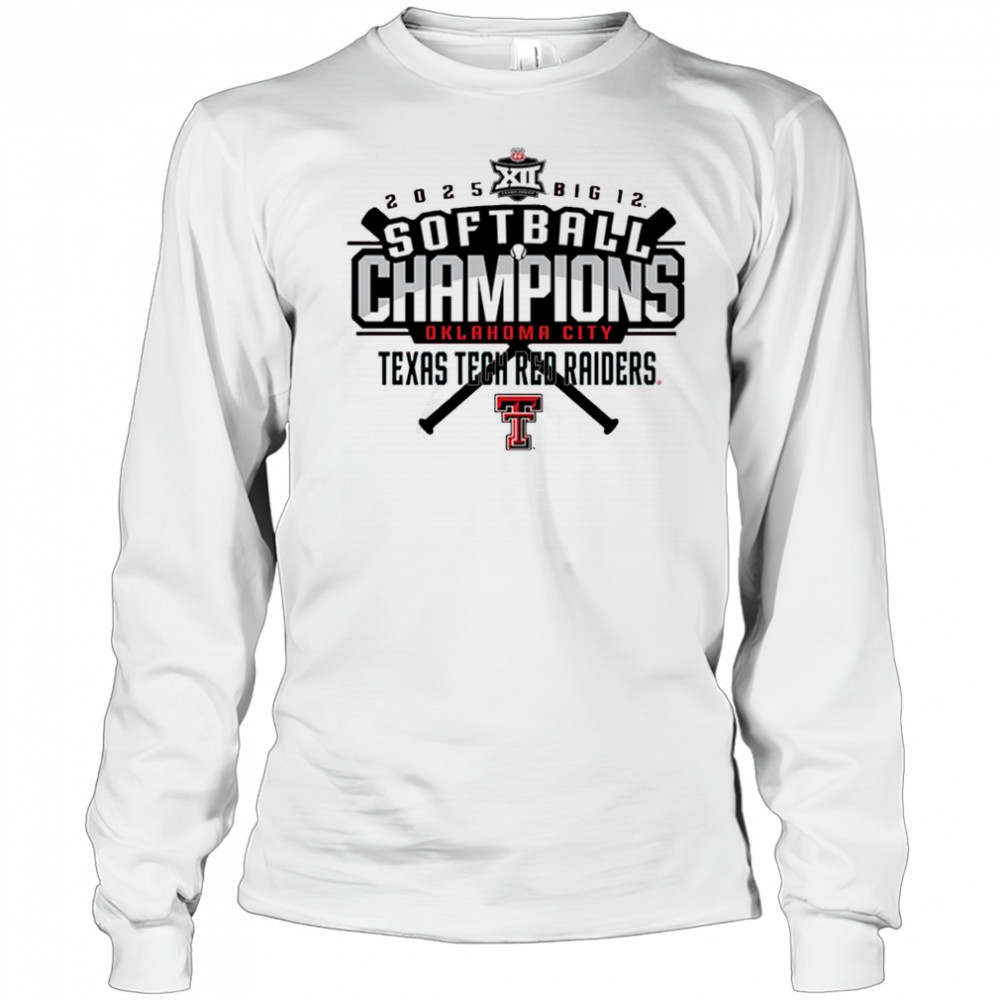 2025 Texas Tech Red Raiders Softball NCAA Big 12 Tournament Champions Oklahoma City t-shirt Long Sleeved