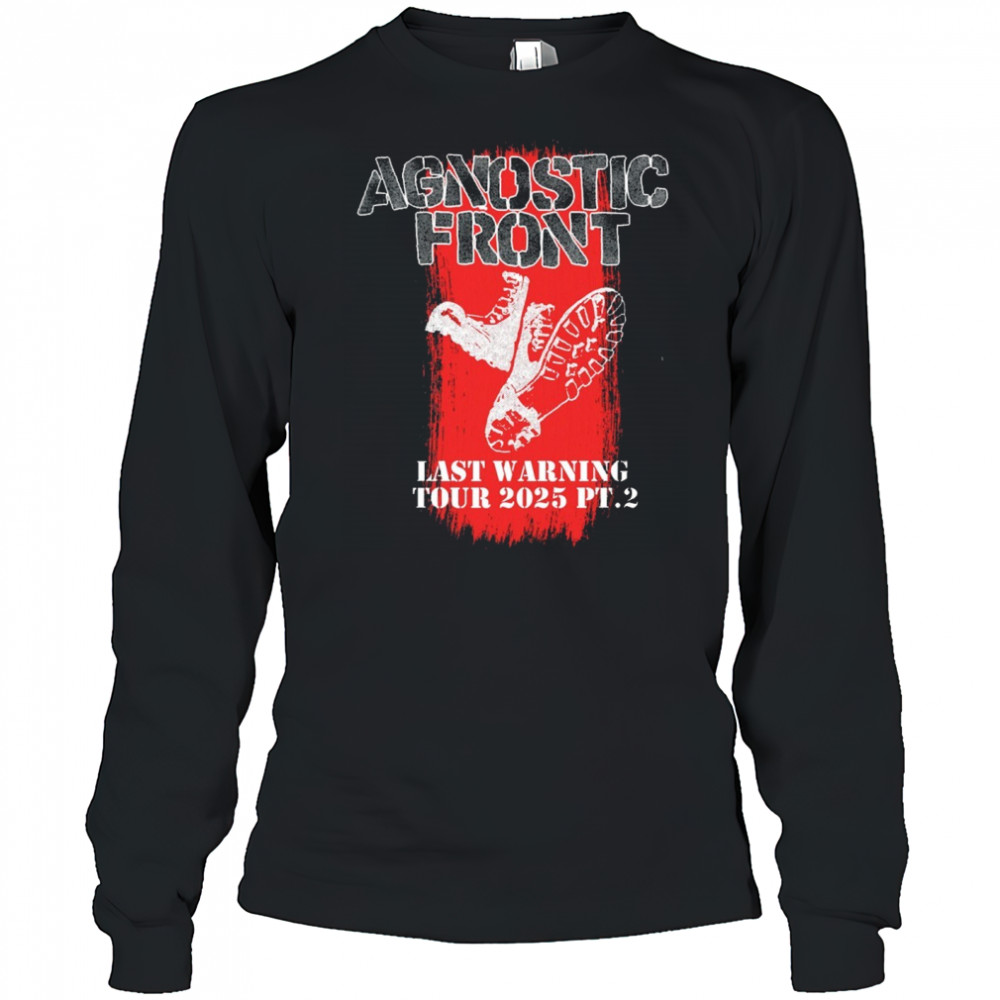 Agnostic Front Last Warning Tour 2025 Pt.2 Painting t-shirt Long Sleeved