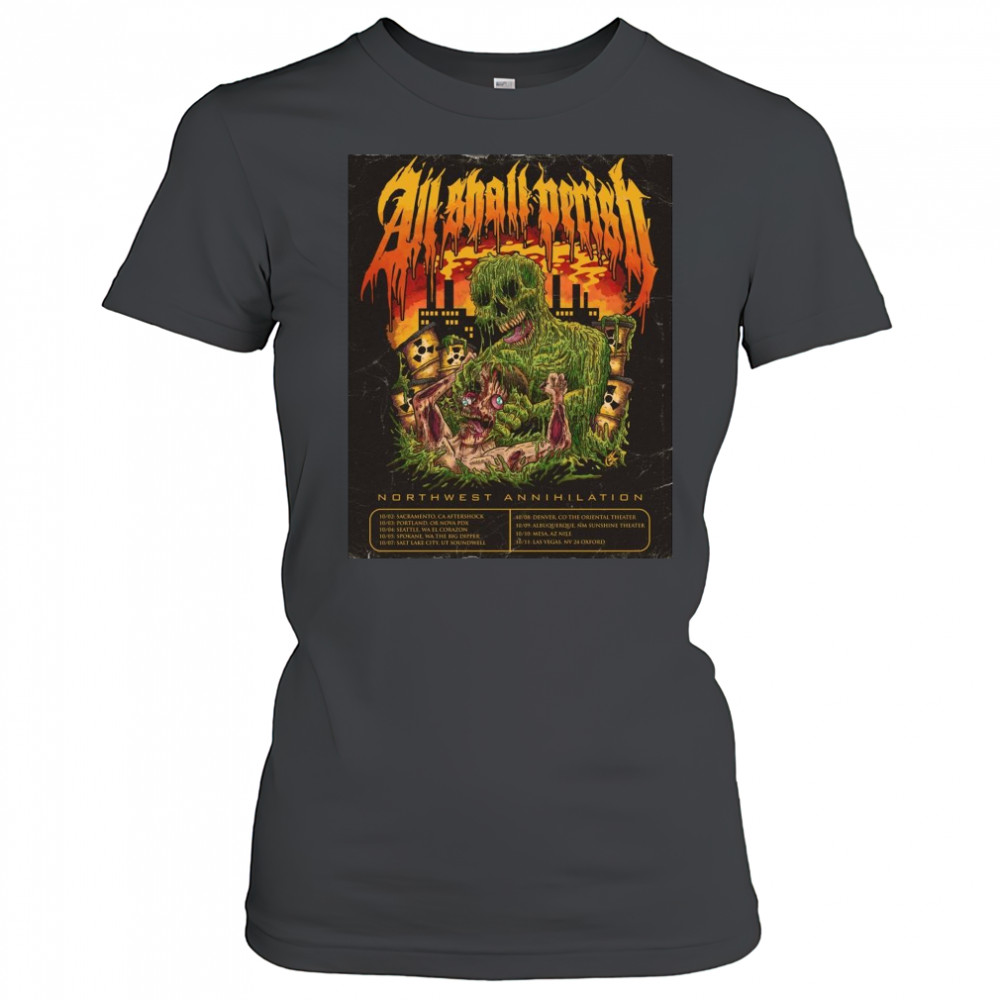 All Shall Perish Northwest Annihilation 10 09 Albuquerque NM Sunshine Theater 10 10 Mesa AZ Nile Poster t-shirt Women's T-shirt