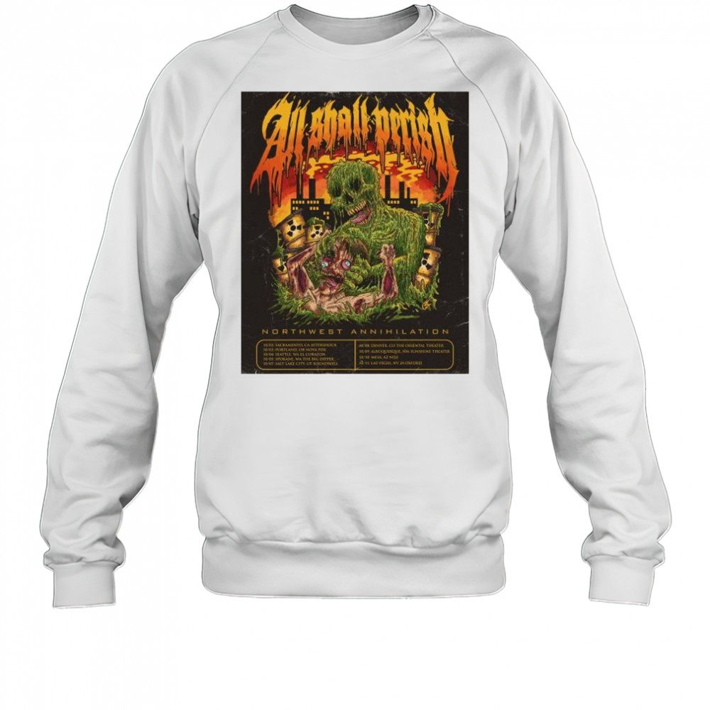 All Shall Perish Sunshine Theater Northwest Annihilation Oct 2025 t-shirt Sweatshirt