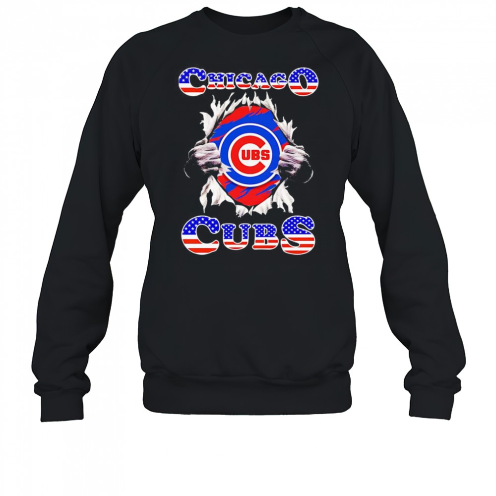 American flag Chicago Cubs inside me shirt Sweatshirt