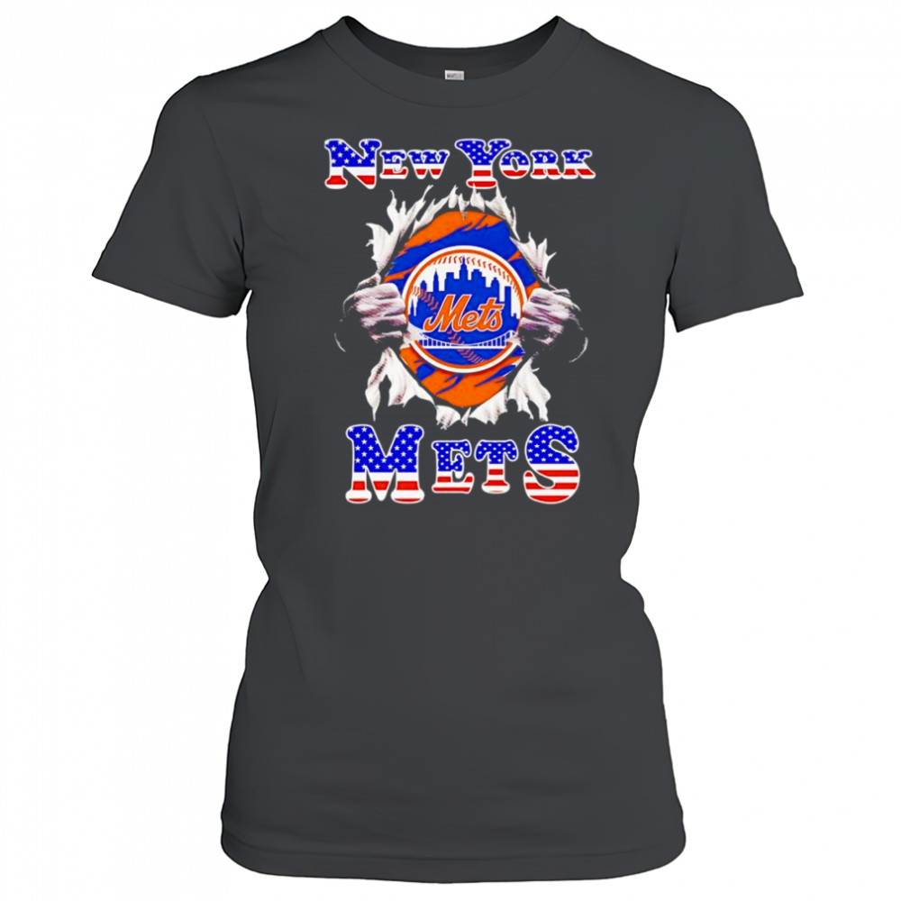 American flag New York Mets inside me shirt Women's T-shirt