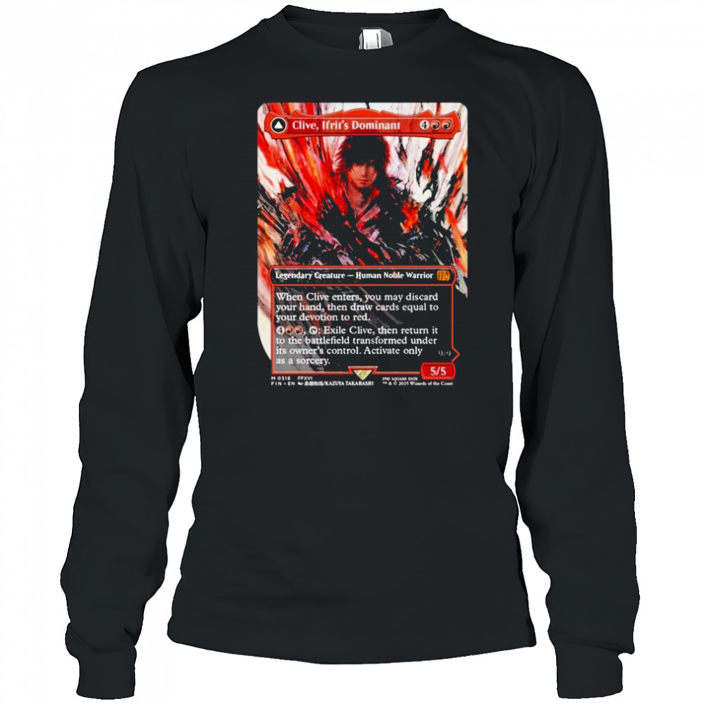 Ben Starr Clive Ifrit’s Dominant Card T-Shirt Long Sleeved