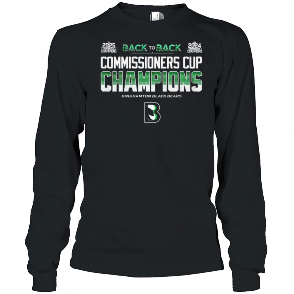 Binghamton Black Bears Champions Commissioner Cup 2025 Shirt Long Sleeved