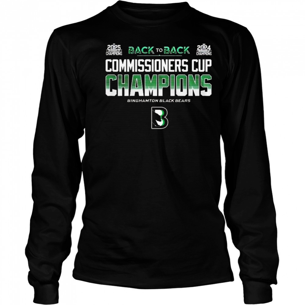 Binghamton Black Bears Champions Commissioner Cup 2025 Shirt Long Sleeved