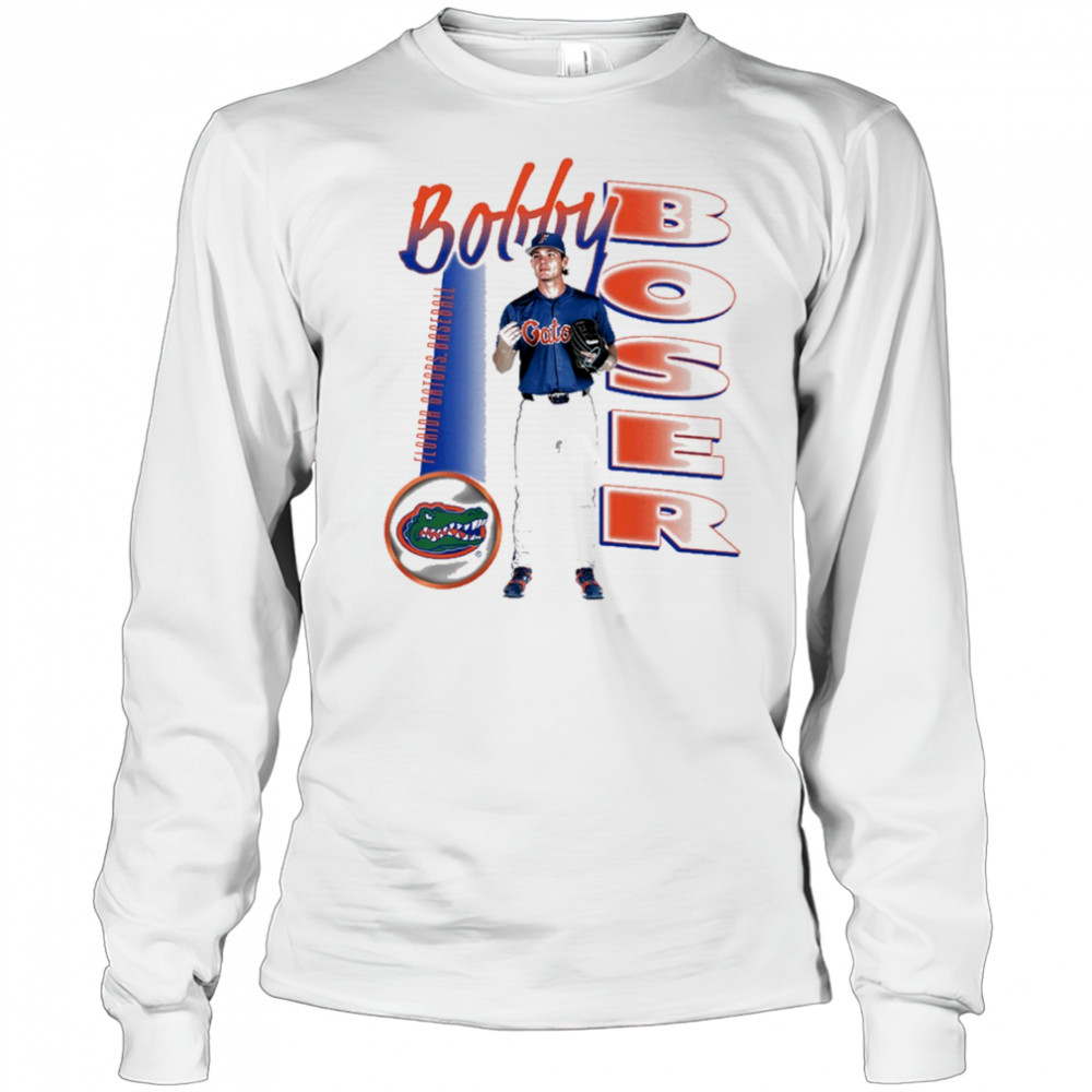 Bobby Boser Florida Gators Baseball NCAA Division I Illustrated t-shirt Long Sleeved