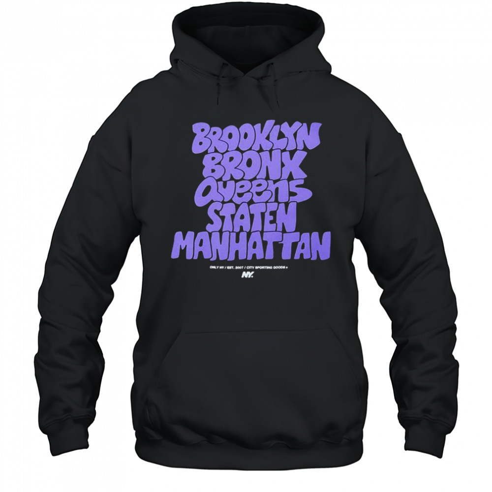 Brooklyn Bronx Queens Staten Manhattan Graffiti Boroughs T-shirt Hoodie