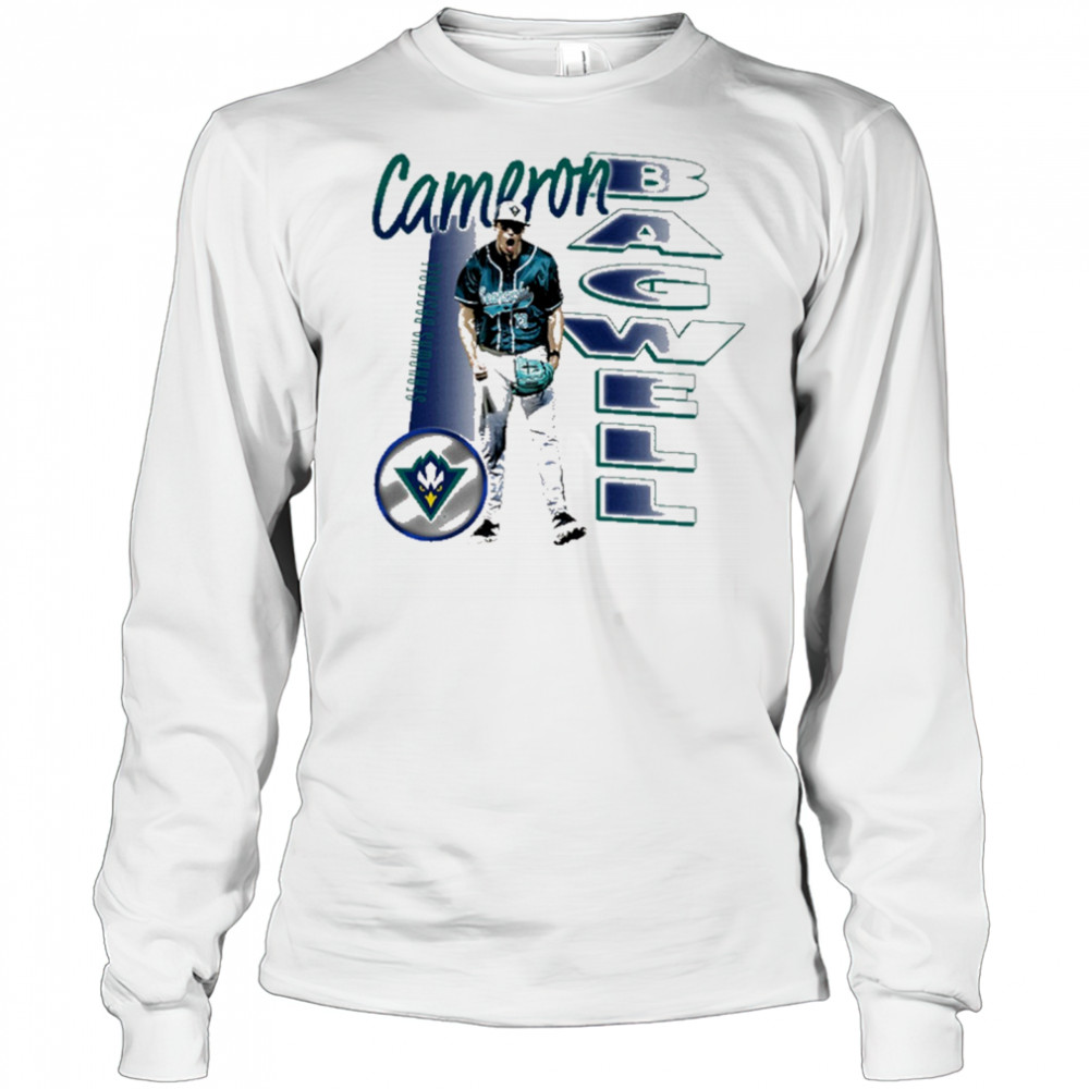 Cameron Bagwell UNC Wilmington Seahawks Baseball NCAA Division I Illustrated t-shirt Long Sleeved