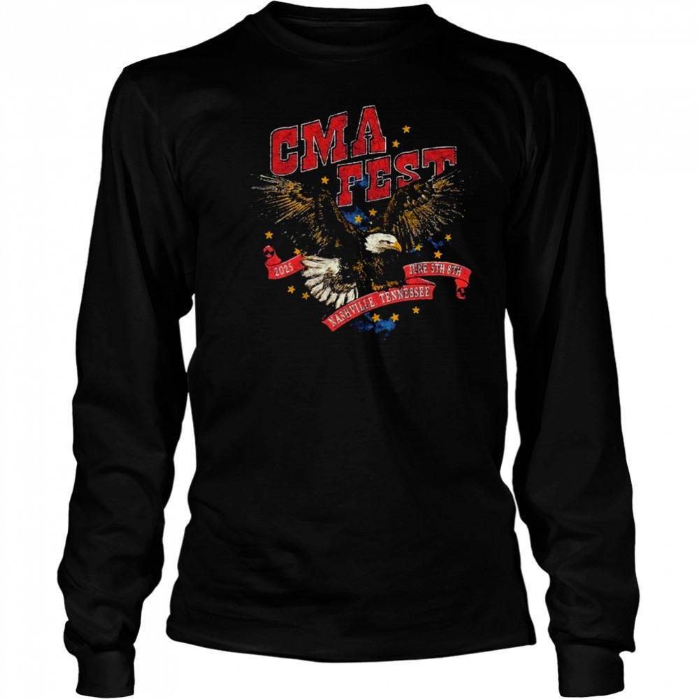 CMA Fest Nashville Tennessee June 5TH 8TH 2025 Flying Eagle T-shirt Long Sleeved