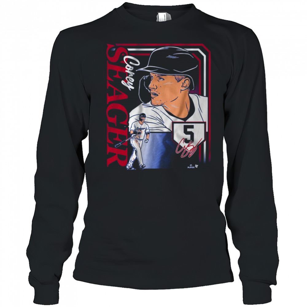 Corey Seager 5 Pittsburgh Pirates MLB Collage Frame Signature t-shirt Long Sleeved