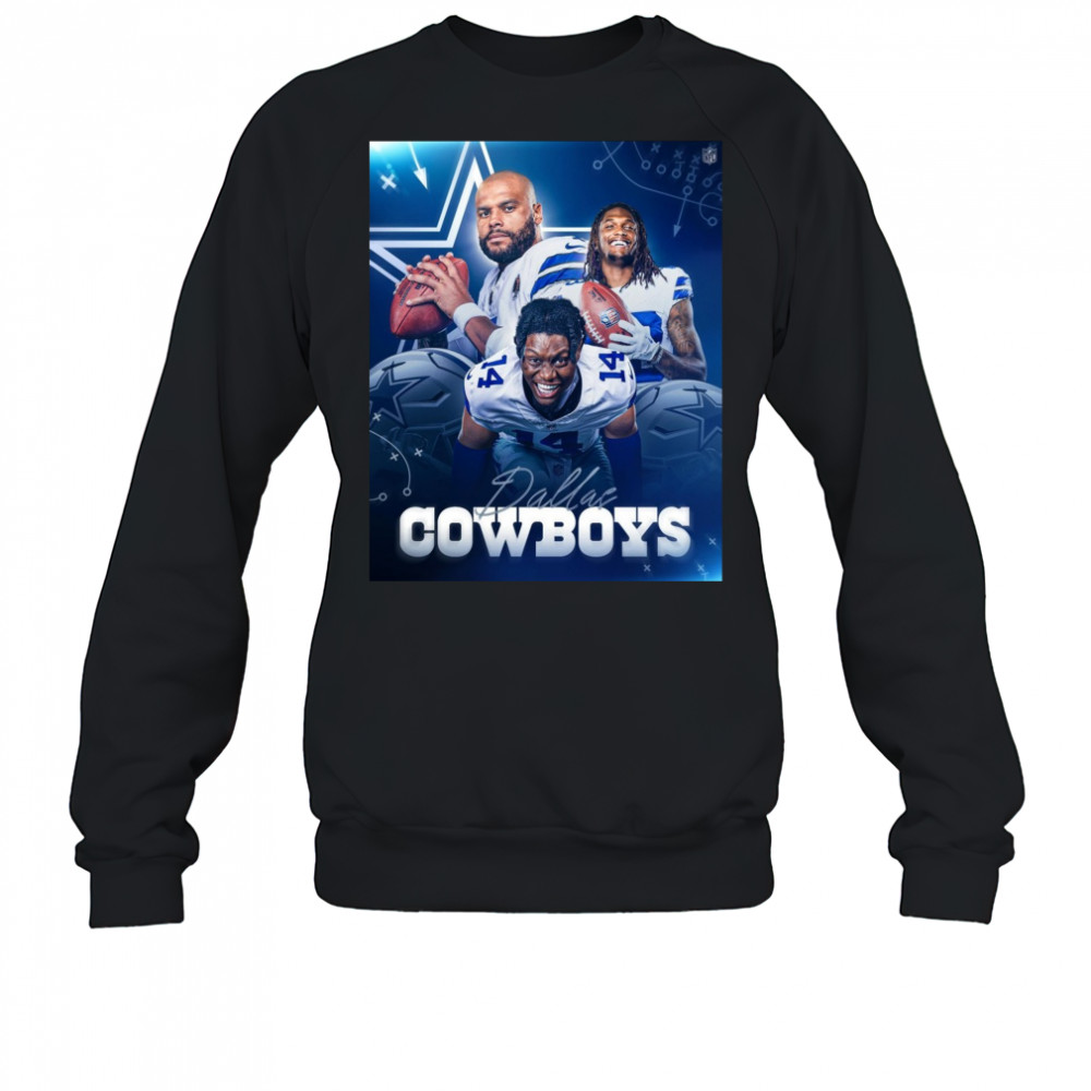 Dallas Cowboy CeeDee Lamb Dak Prescott There’s A New Trio In Dallas Poster t-shirt Sweatshirt