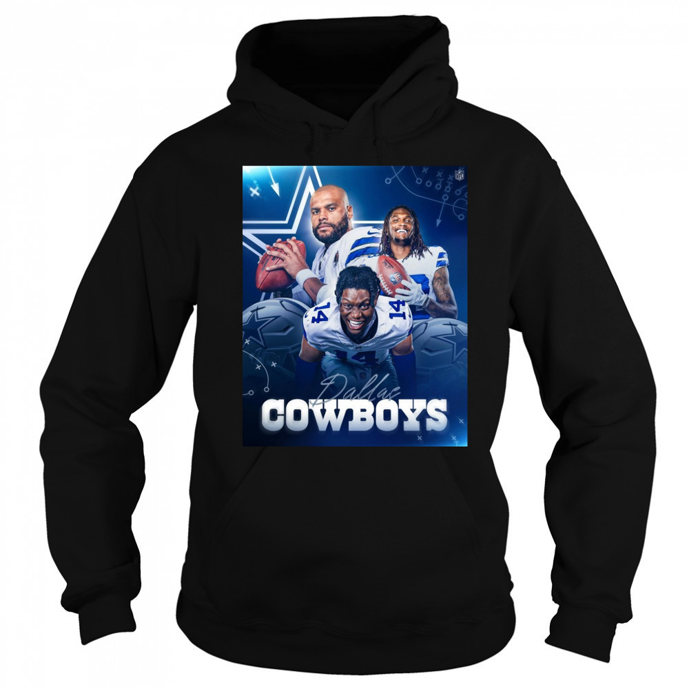 Dallas Cowboy CeeDee Lamb Dak Prescott There’s A New Trio In Dallas Poster t-shirt Sweatshirt