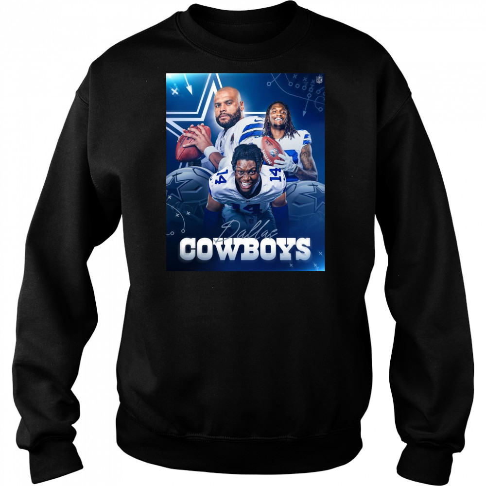 Dallas Cowboy CeeDee Lamb Dak Prescott There’s A New Trio In Dallas Poster t-shirt Hoodie