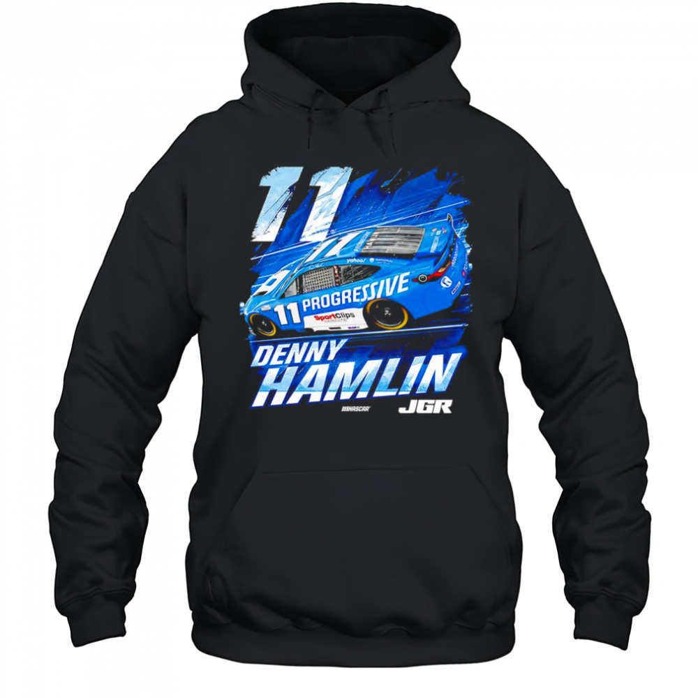Denny Hamlin Progressive car graphic shirt Hoodie