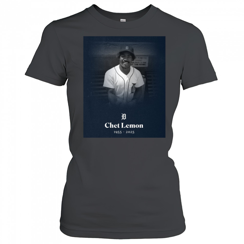 Detroit Tigers Mourning The Passing Of Chet Lemon 1955-2025 Poster t-shirt Women's T-shirt