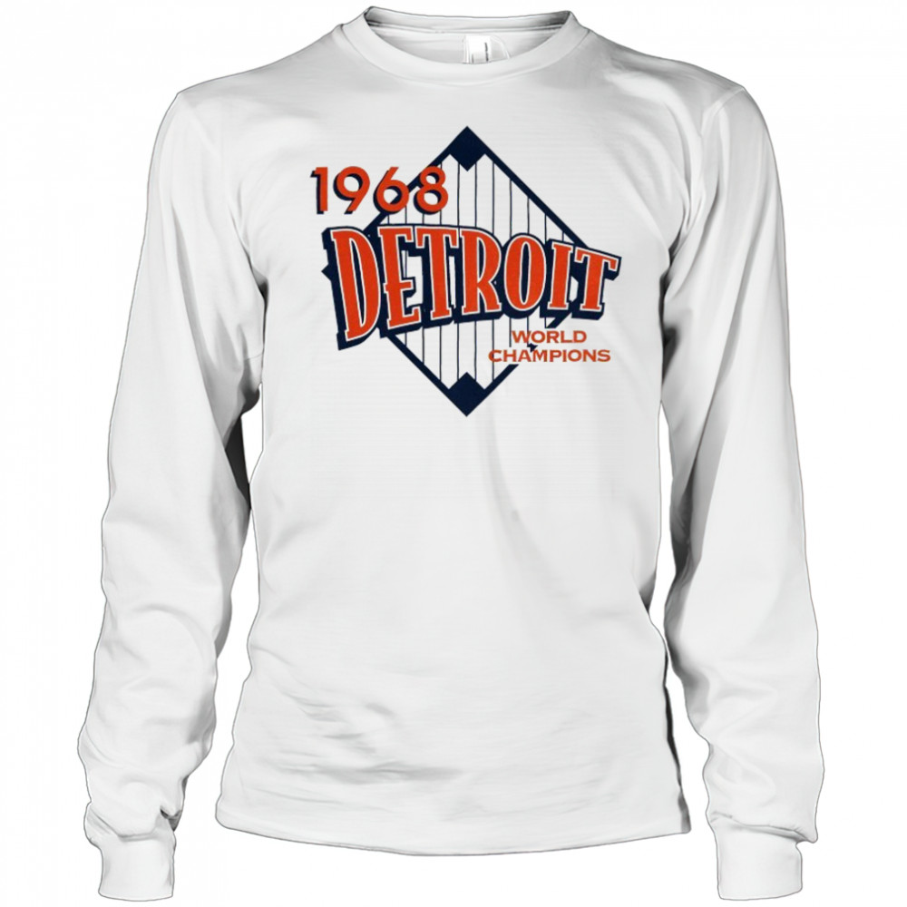 Detroit Tigers World Champions 1968 T-shirt Long Sleeved