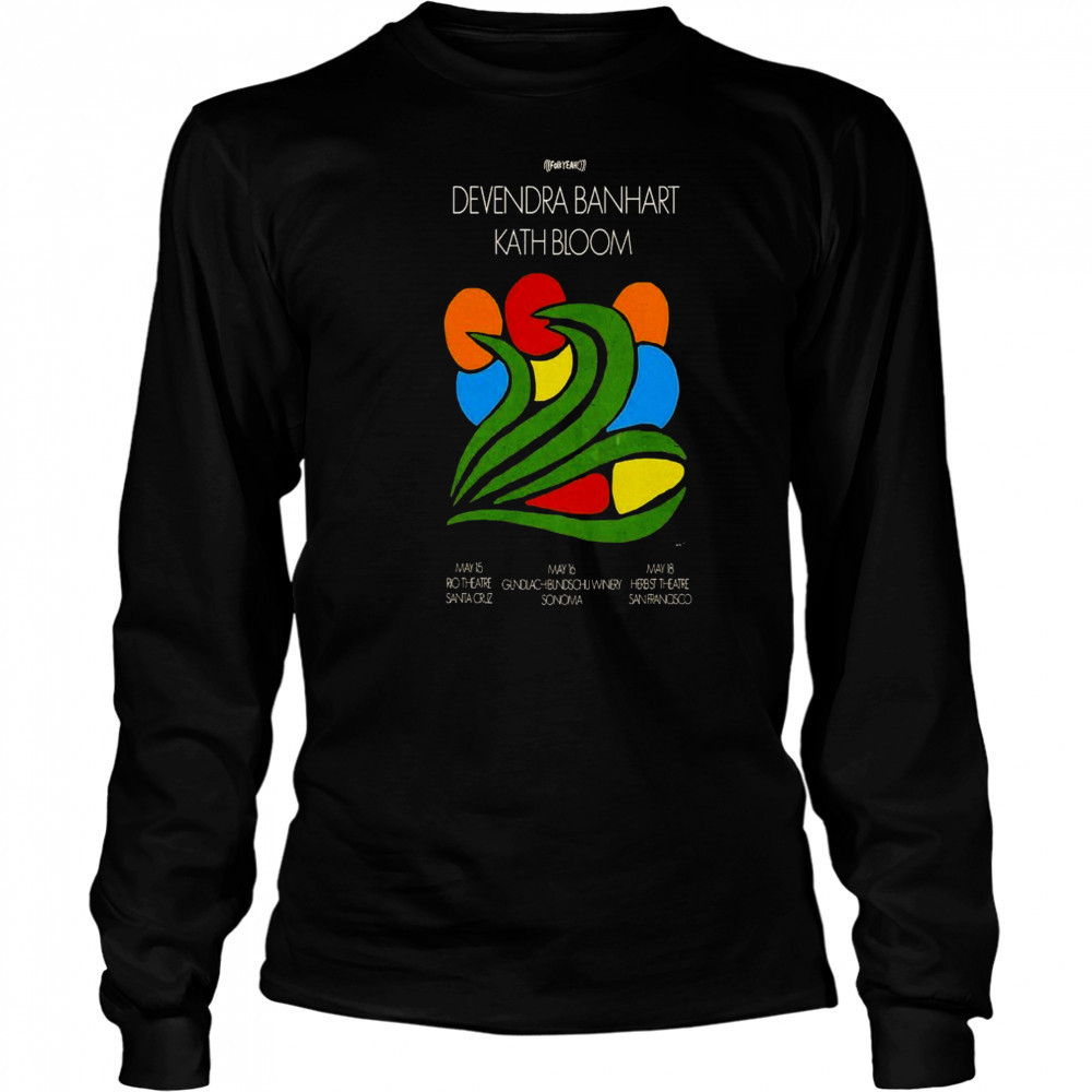 Devendra Banhart Rio Theater Santa Cruz, CA Tour 2025 T-shirt Long Sleeved