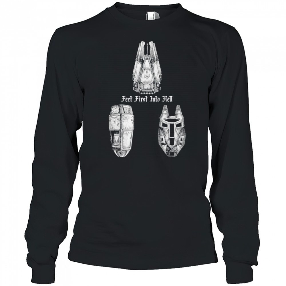 Feet First Into Hell Drop Pods Threat Llama T-shirt Long Sleeved