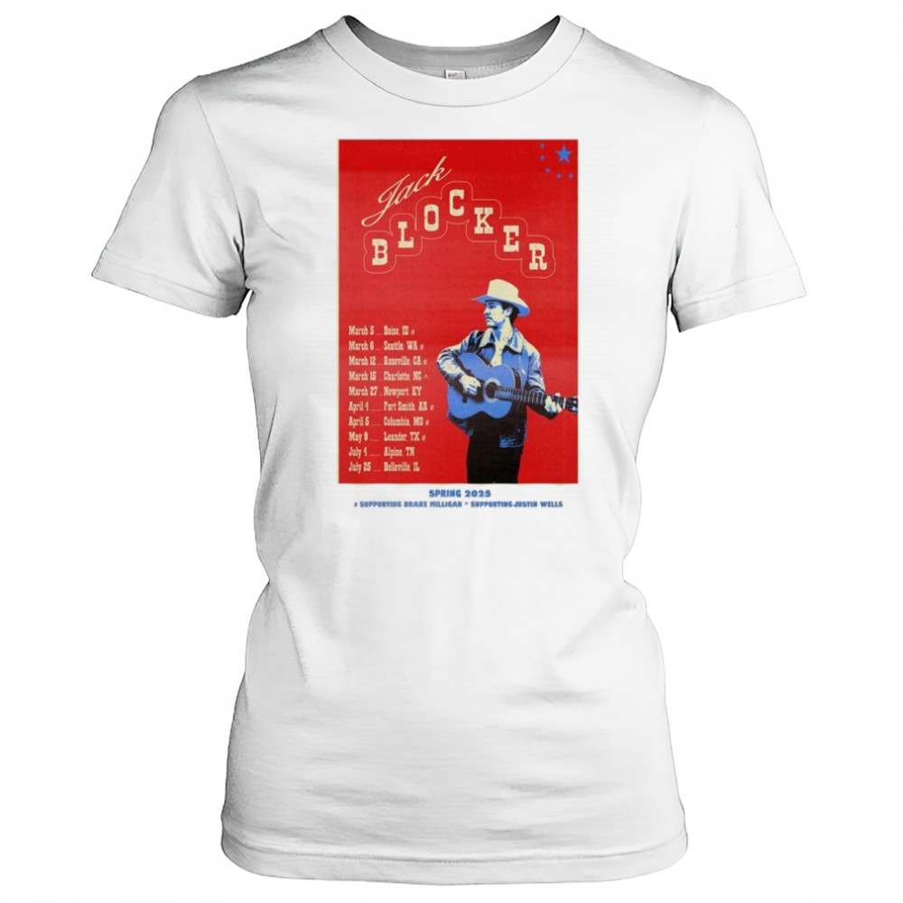 Jack Blocker Spring 2025 Tour Supporting Drake Milligan Supporting Justin T-shirt Women's T-shirt