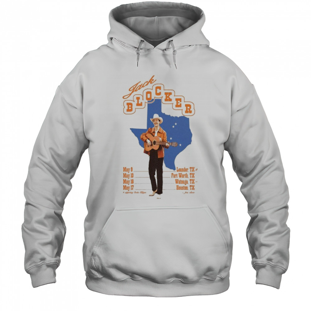 Jack Blocker Spring Tour 2025 Texas Map T-shirt Hoodie