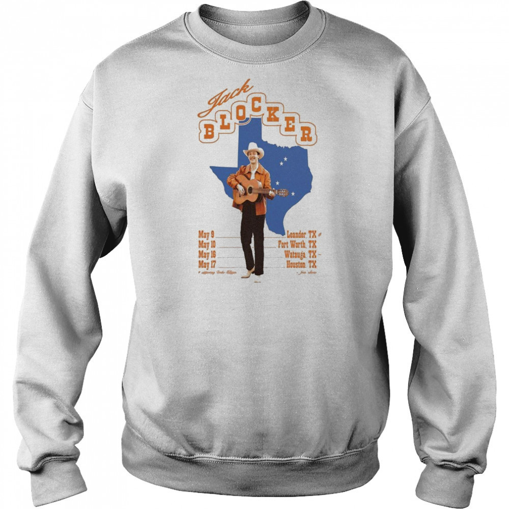 Jack Blocker Spring Tour 2025 Texas Map T-shirt Hoodie