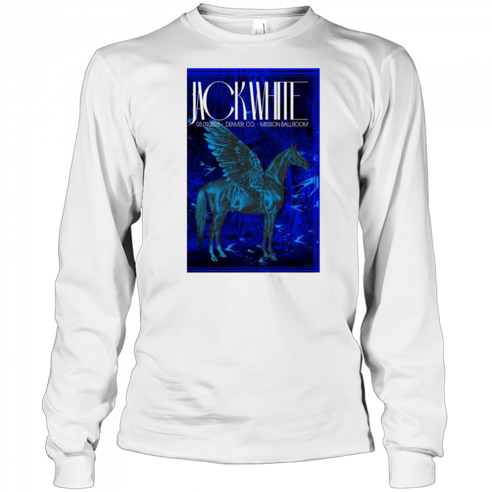 Jack White Mission Ballroom Denver CO May 9 2025 Concert t-shirt Long Sleeved