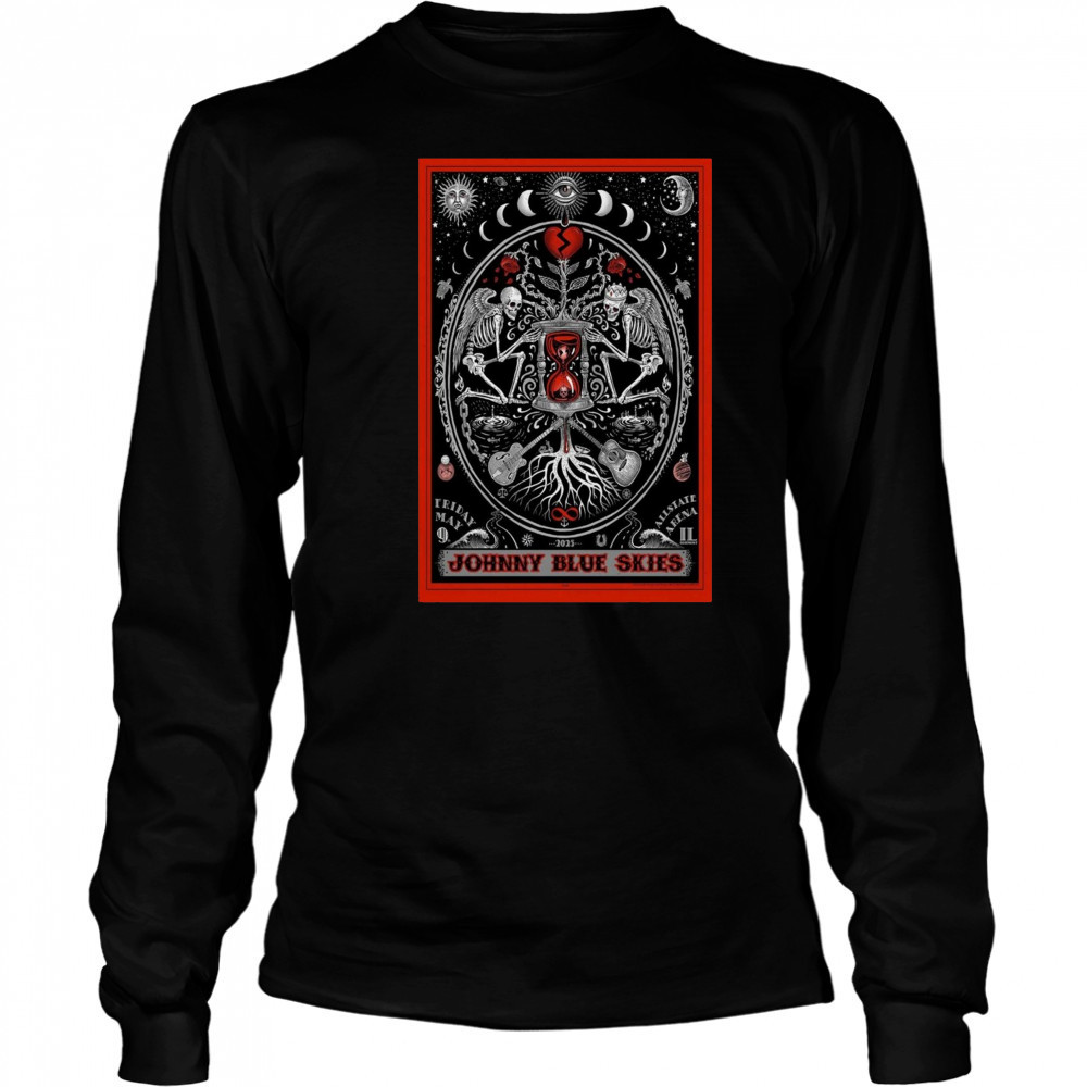 Johnny Blue Skies Allstate Arena Rosemont IL Friday May 9 2025 Tour t-shirt Long Sleeved