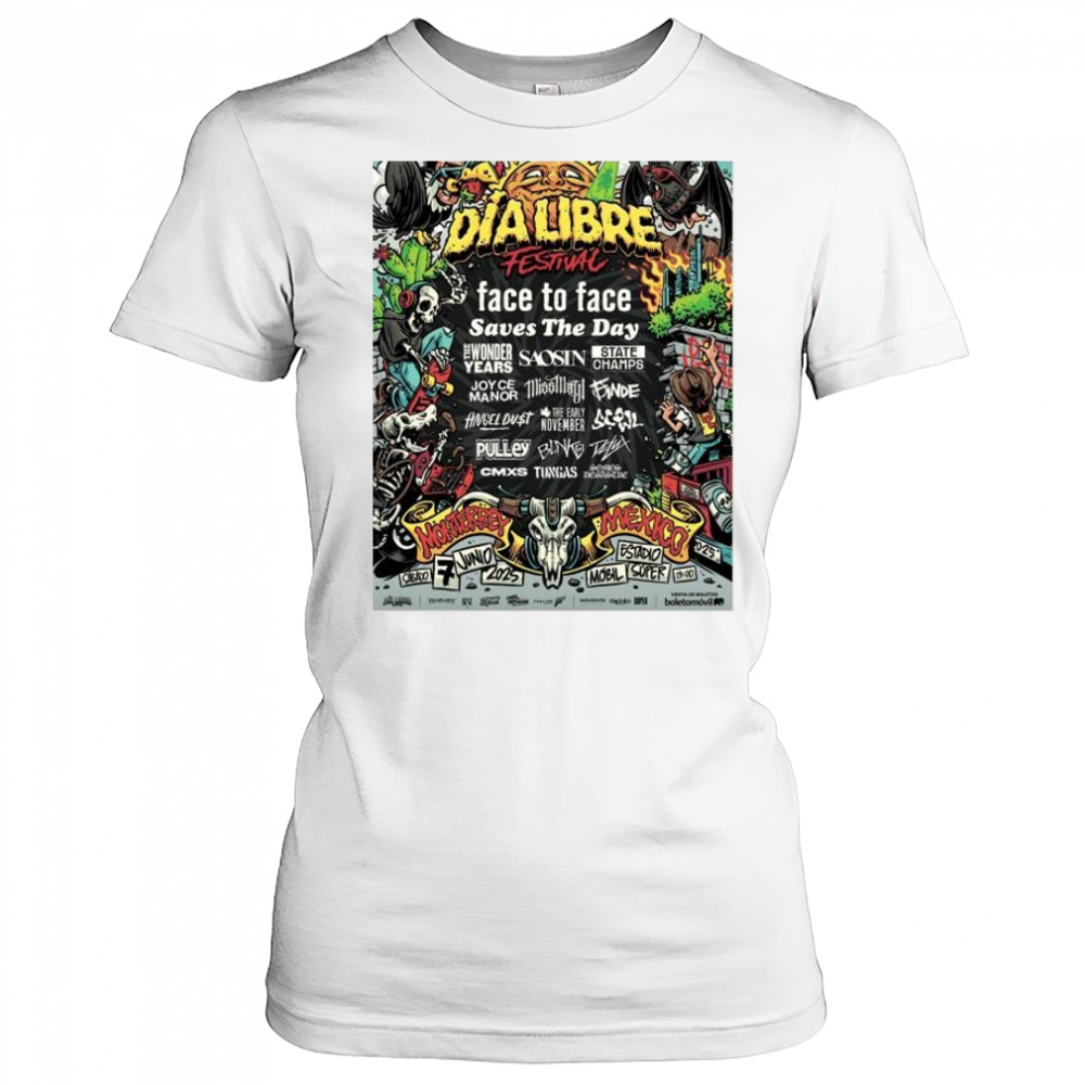 Joyce Manor Dialibre Festival Face To Face Saves The Day 2025 Mexico t-shirt Women's T-shirt