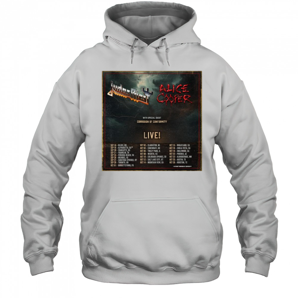 Judas Priest – Alice Cooper with Corrosion Of Conformity Sept and Oct 2025 t-shirt Hoodie