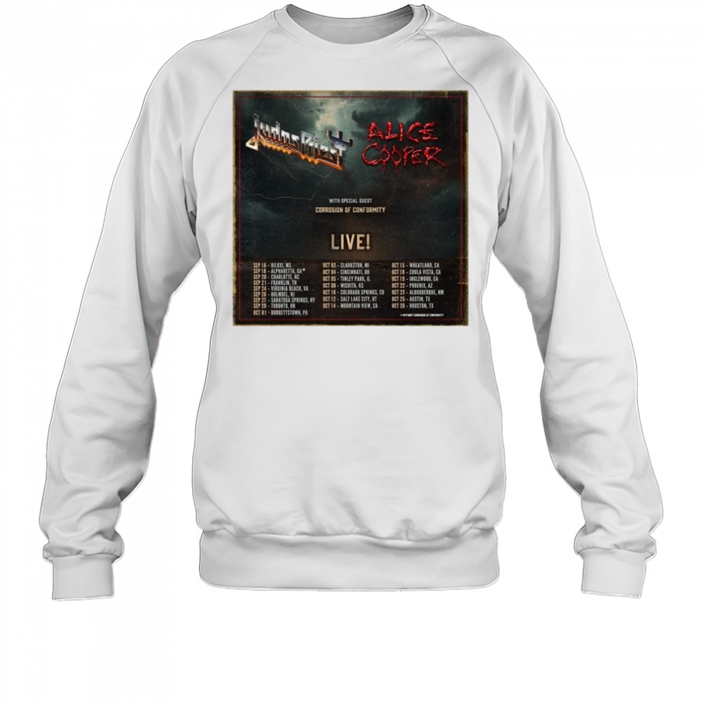 Judas Priest – Alice Cooper with Corrosion Of Conformity Sept and Oct 2025 t-shirt Sweatshirt