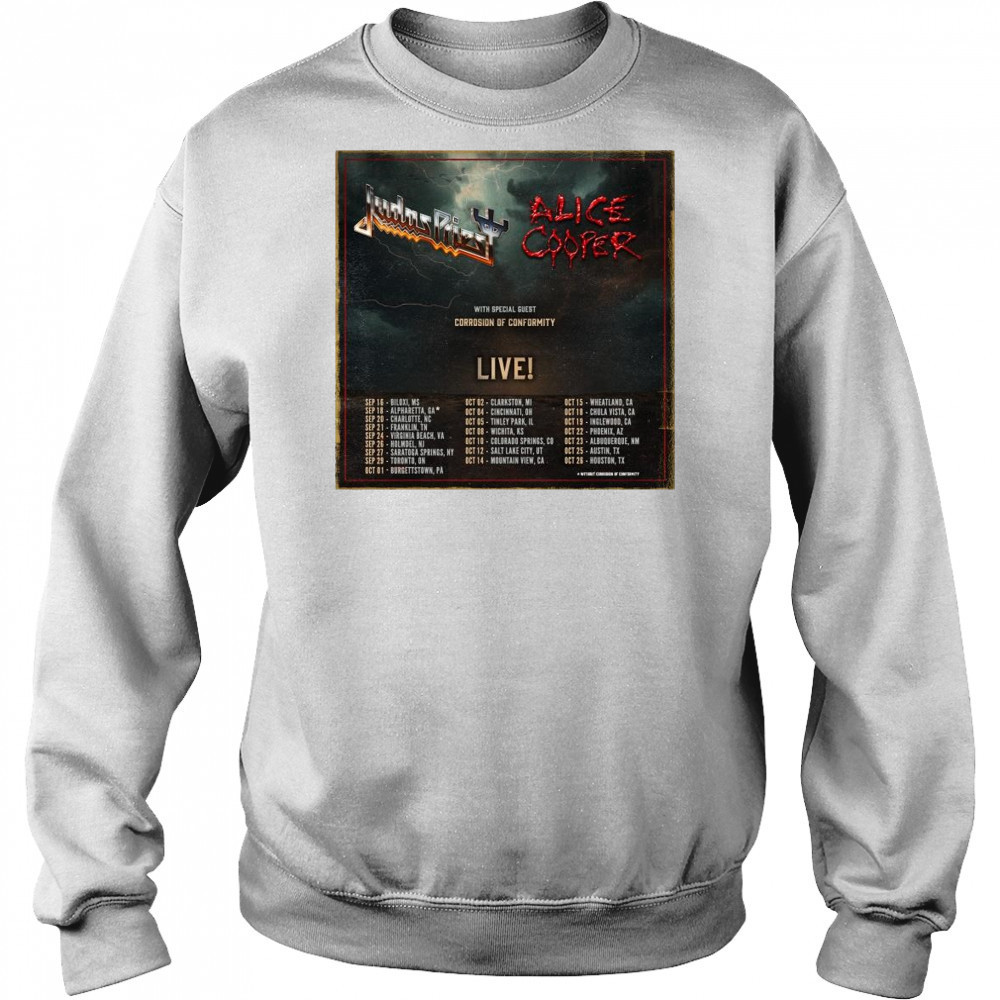 Judas Priest – Alice Cooper with Corrosion Of Conformity Sept and Oct 2025 t-shirt Hoodie